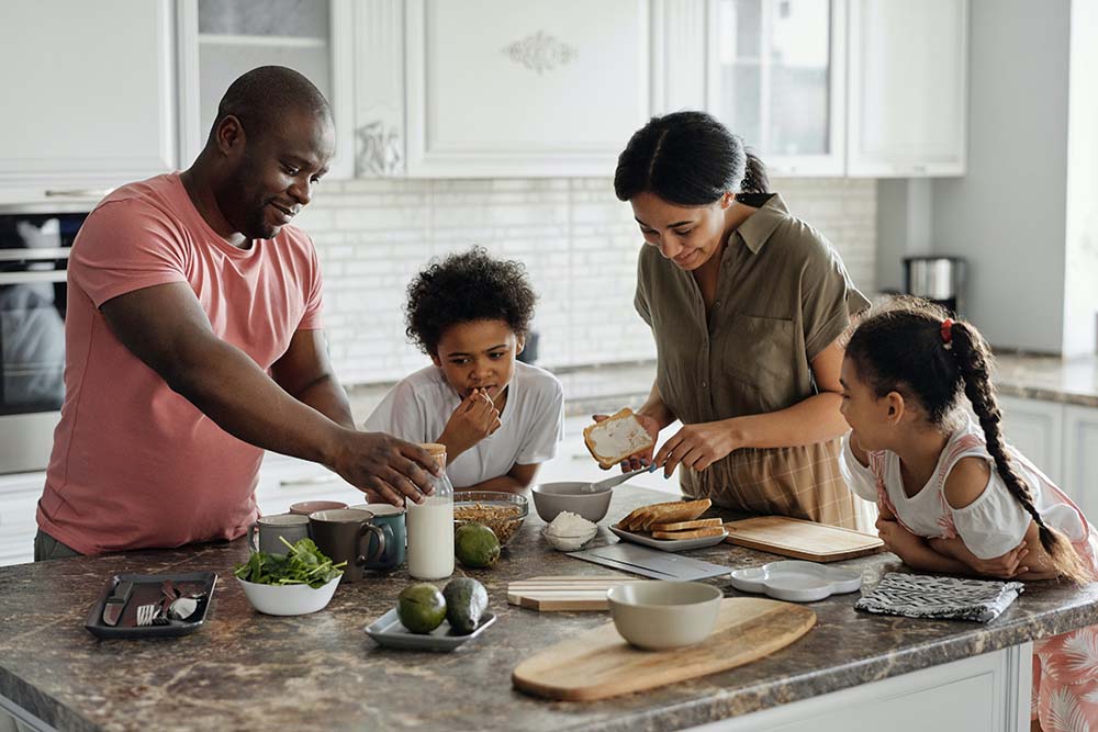 Happy and secure family